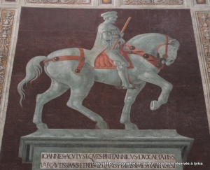 Duomo - Florence. Paolo Uccello, "Portrait équestre de John Hawkwood", 1436. 