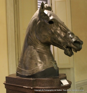 Musée archéologique - Florence. Tête de cheval en bronze. Époque hellénistique. 