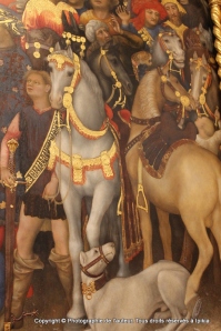 Galerie des Offices - Florence. Gentile da Fabriano, "Adoration des rois mages", 1423.  L'original se trouve au Louvre. 